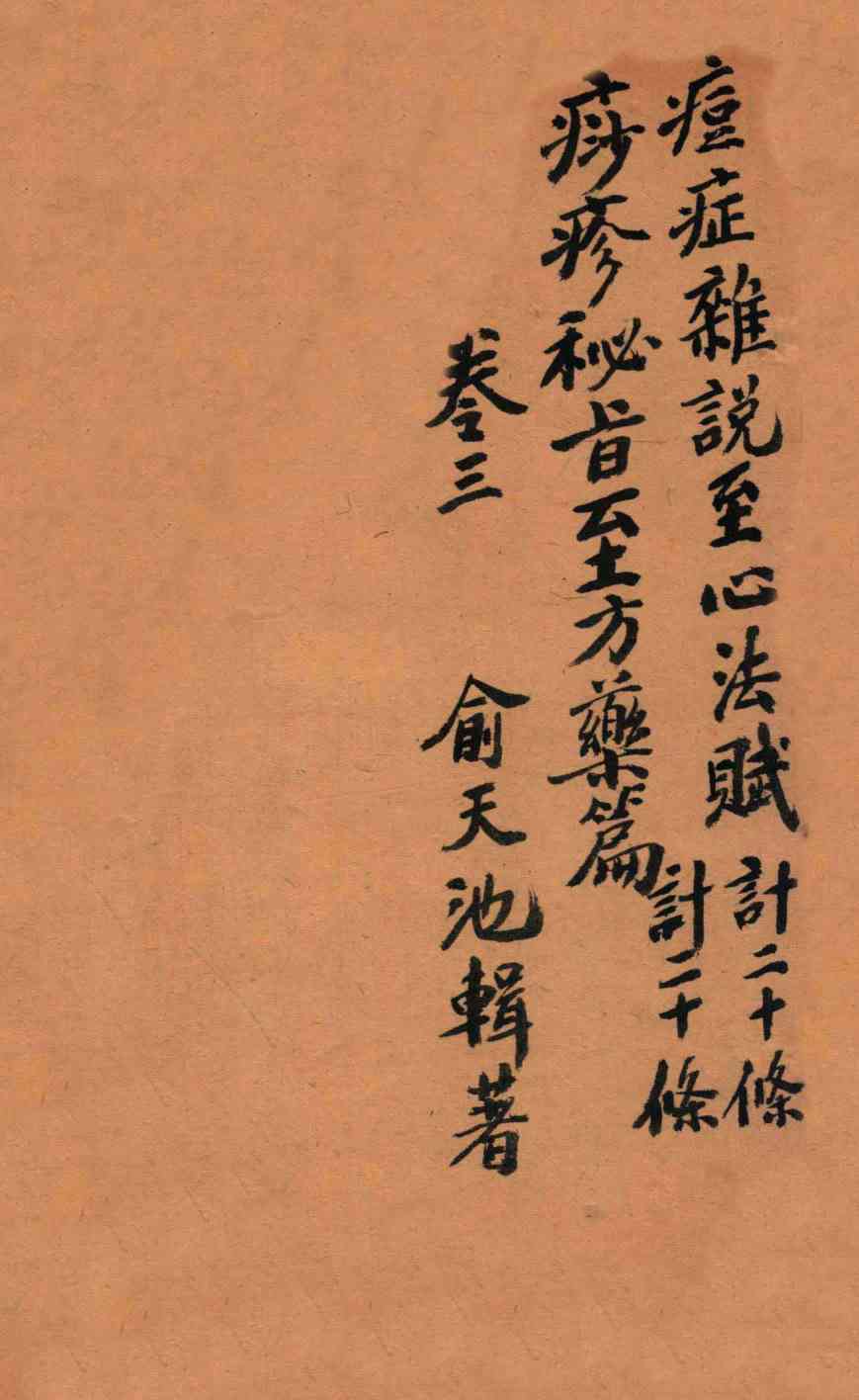 痧痘集解  痘疹咋说  卷3